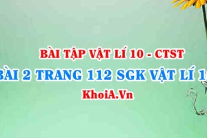 Bài 2 trang 112 SGK Vật lí 10 Chân trời sáng tạo
